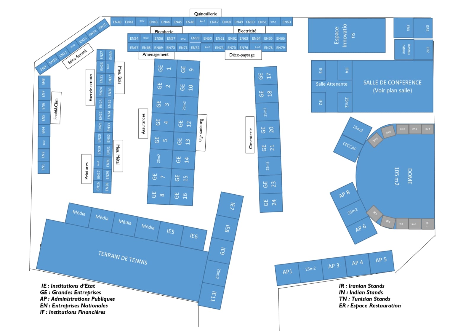 Le plan du Salon
